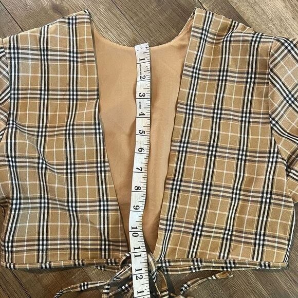 Atoir plaid crop top size 4 - Picture 4 of 5